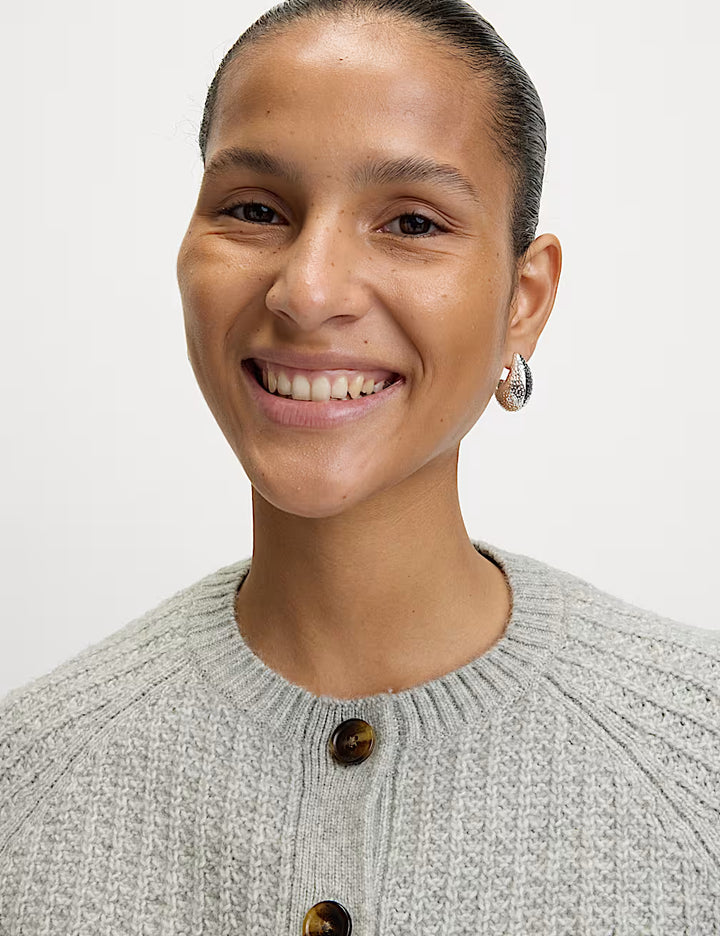 M&S Ladies L/S Cardigan T38/9047 (Grey)