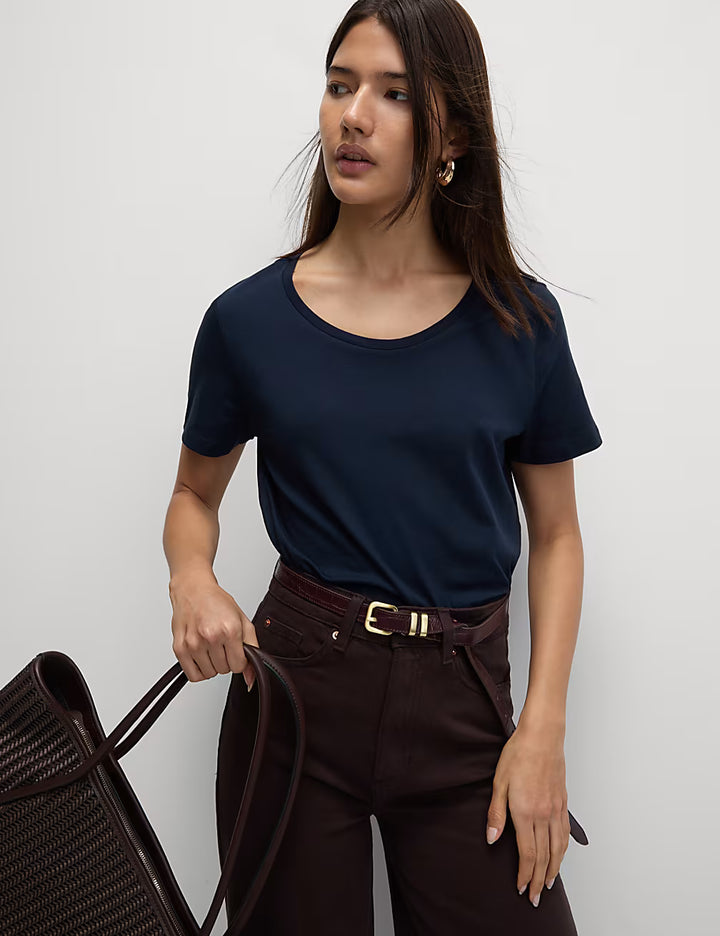 M&S Ladies Short Sleeve Crew Neck T-Shirt T41/7312