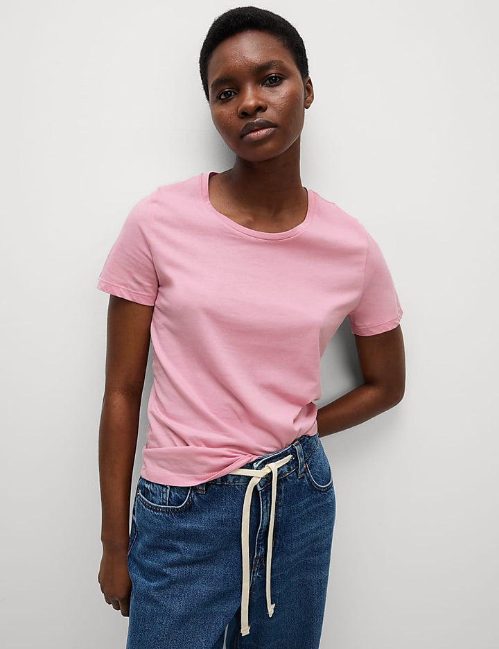 M&S Ladies Short Sleeve Crew Neck T-Shirt T41/7312