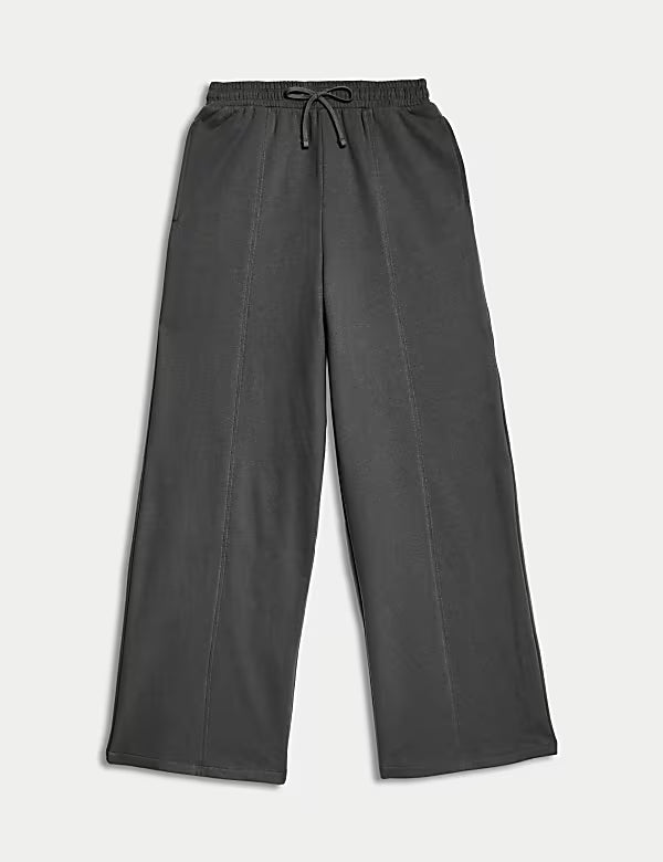 M&S Ladies Cotton Fleece Trouser (Long) T57/5683 (Charcoal)