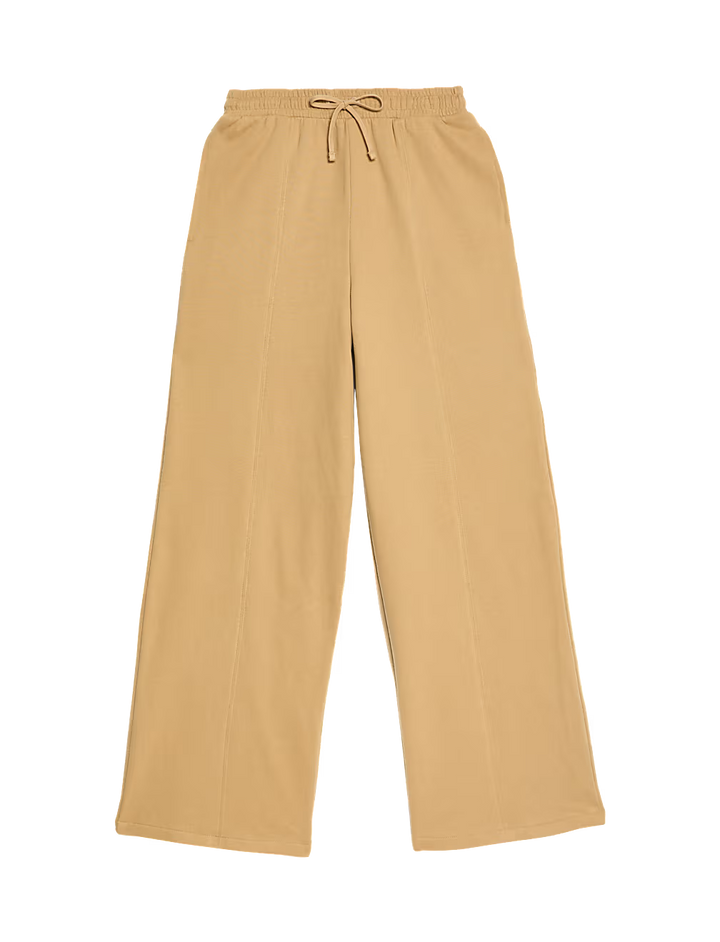 M&S Ladies Cotton Fleece Trouser (Long) T57/5683 (Tan)