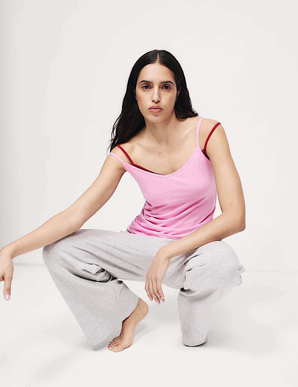 M&S 3 Pack Strappy Vest Camisole T32/4532
