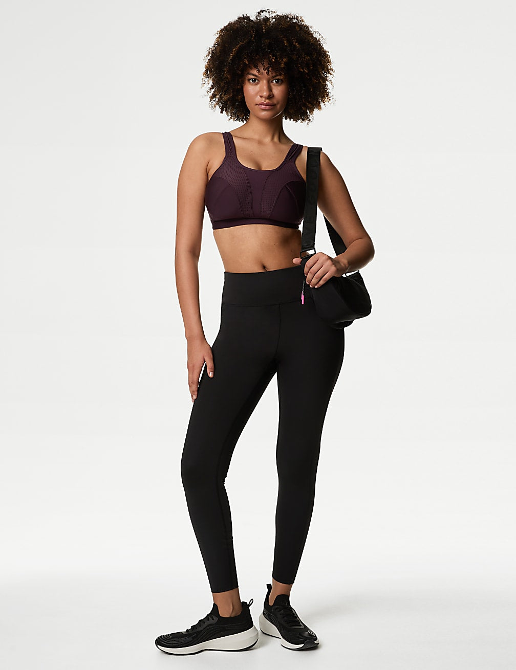 M&S 2 Pack Good Move High Impect Sports Bra T33/6355F (Dark Purple)