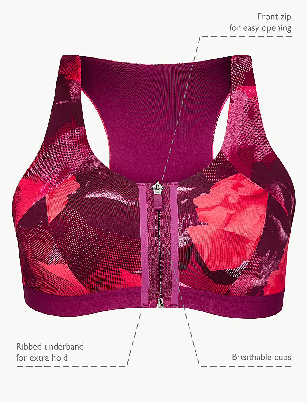M&S Ladies High Impect Sports Bra T33/6372P