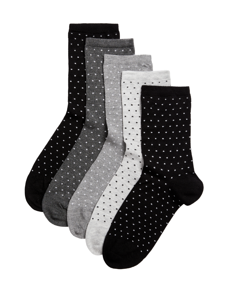 M&S Ladies 5 Pack Sumptuously Soft Ankle Socks T60/9737