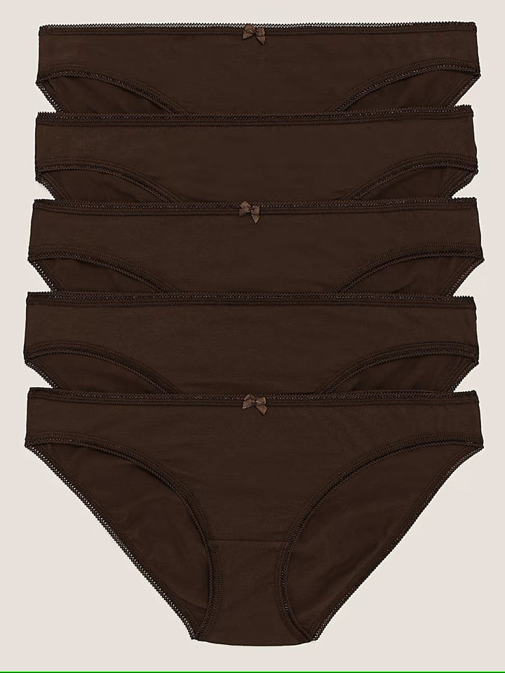 M&S Cotton 5 Pack Bikinis Panty T61/5725S