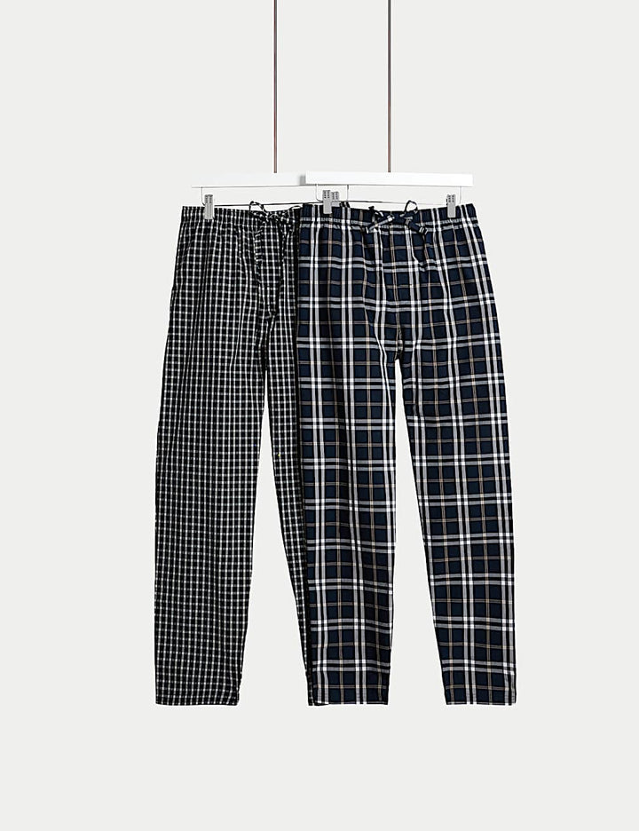 M&S Men Cotton 2Pack Pajama T07/0571