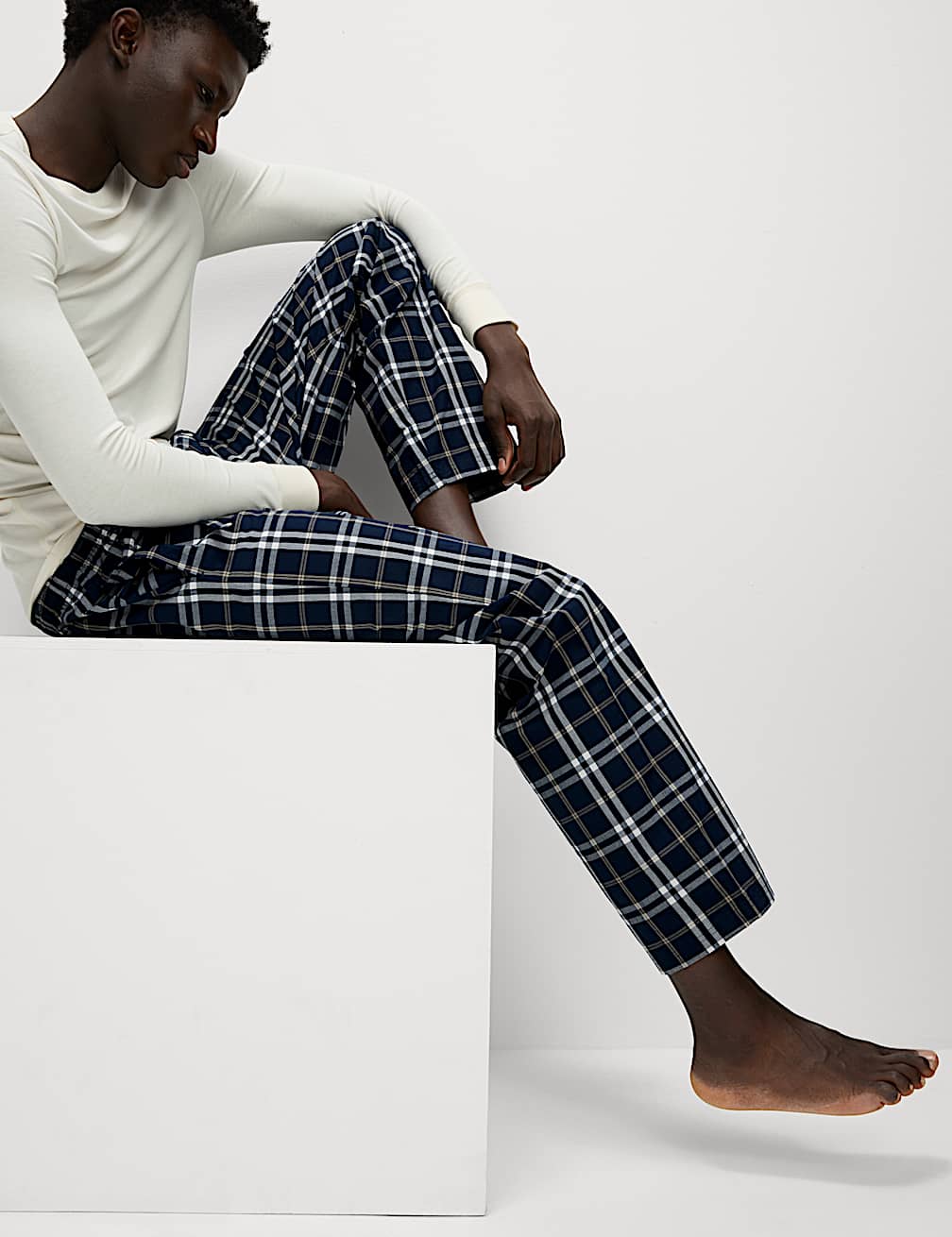 M&S Men Cotton 2Pack Pajama T07/0571