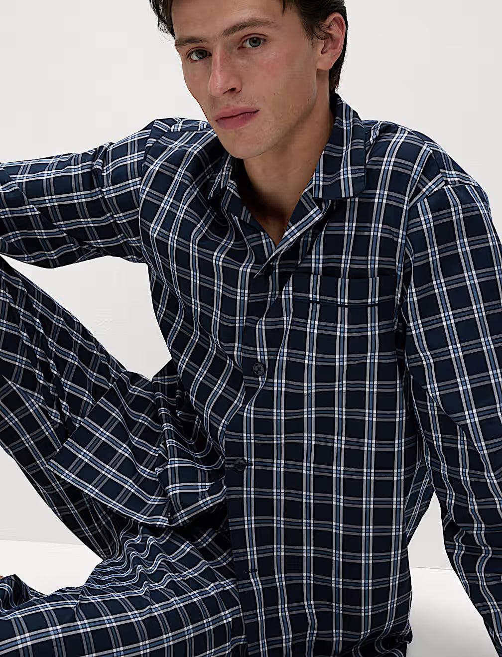 M&S Men Pure Cotton Night Suit T07/4756