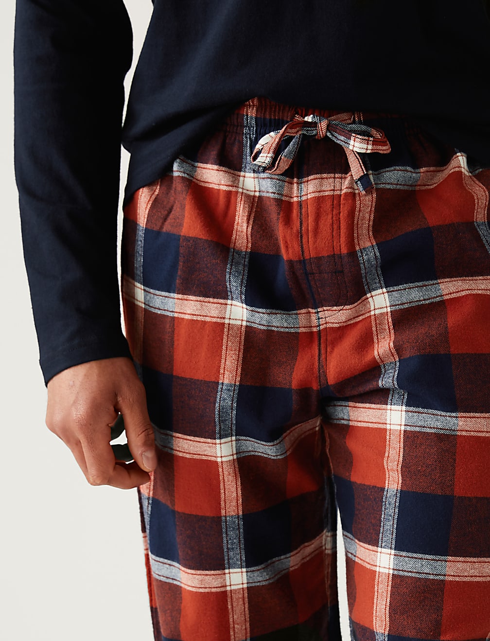 M&S Men L/S Cotton T-Shirt& Pajama Set T07/7599I