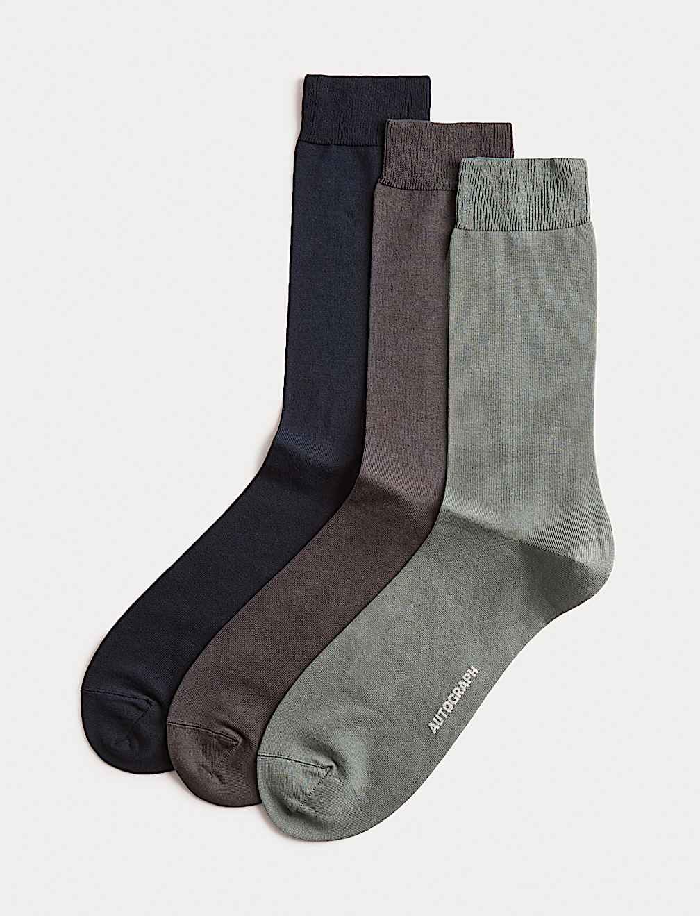 M&S Men Cotton 3Pair Socks T10/8460