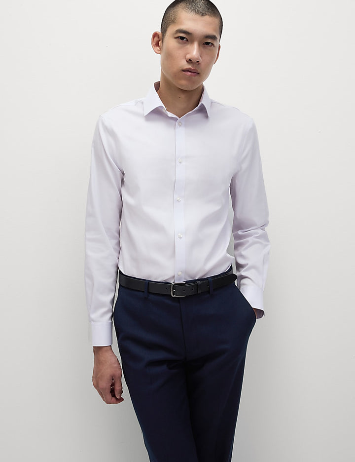 M&S Men L/S Plain Formal Shirt  T11/1108