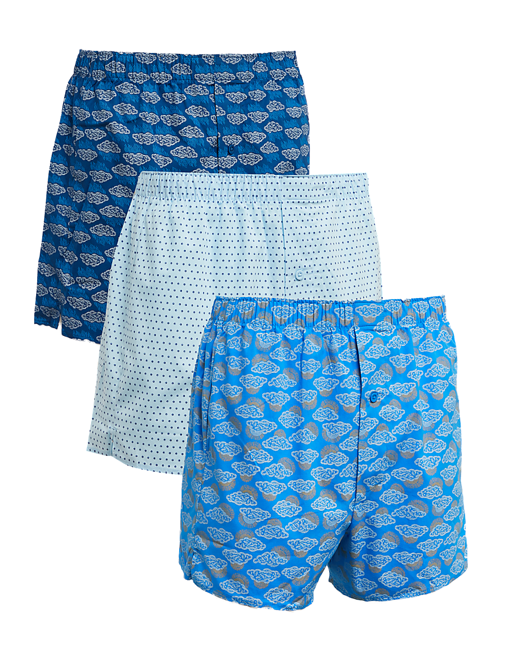 M&S Men Cool & Fresh 3Pack Woven Boxer T14/3858