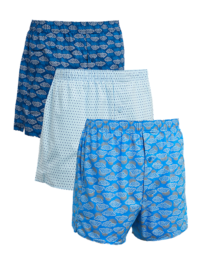 M&S Men Cool & Fresh 3Pack Woven Boxer T14/3858