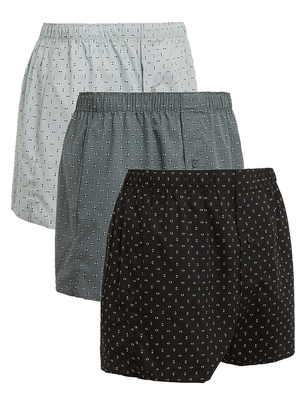 M&S Men Cool & Fresh 3Pack Woven Boxer T14/3865