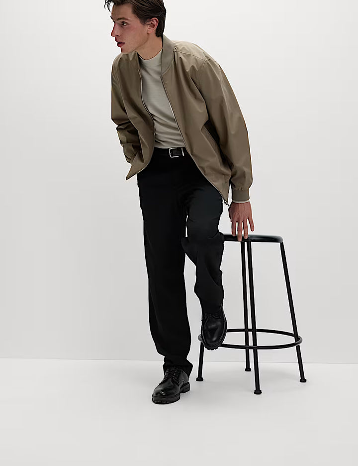 M&S Men L/S Bomber Jacket T16/5046M (Brown)