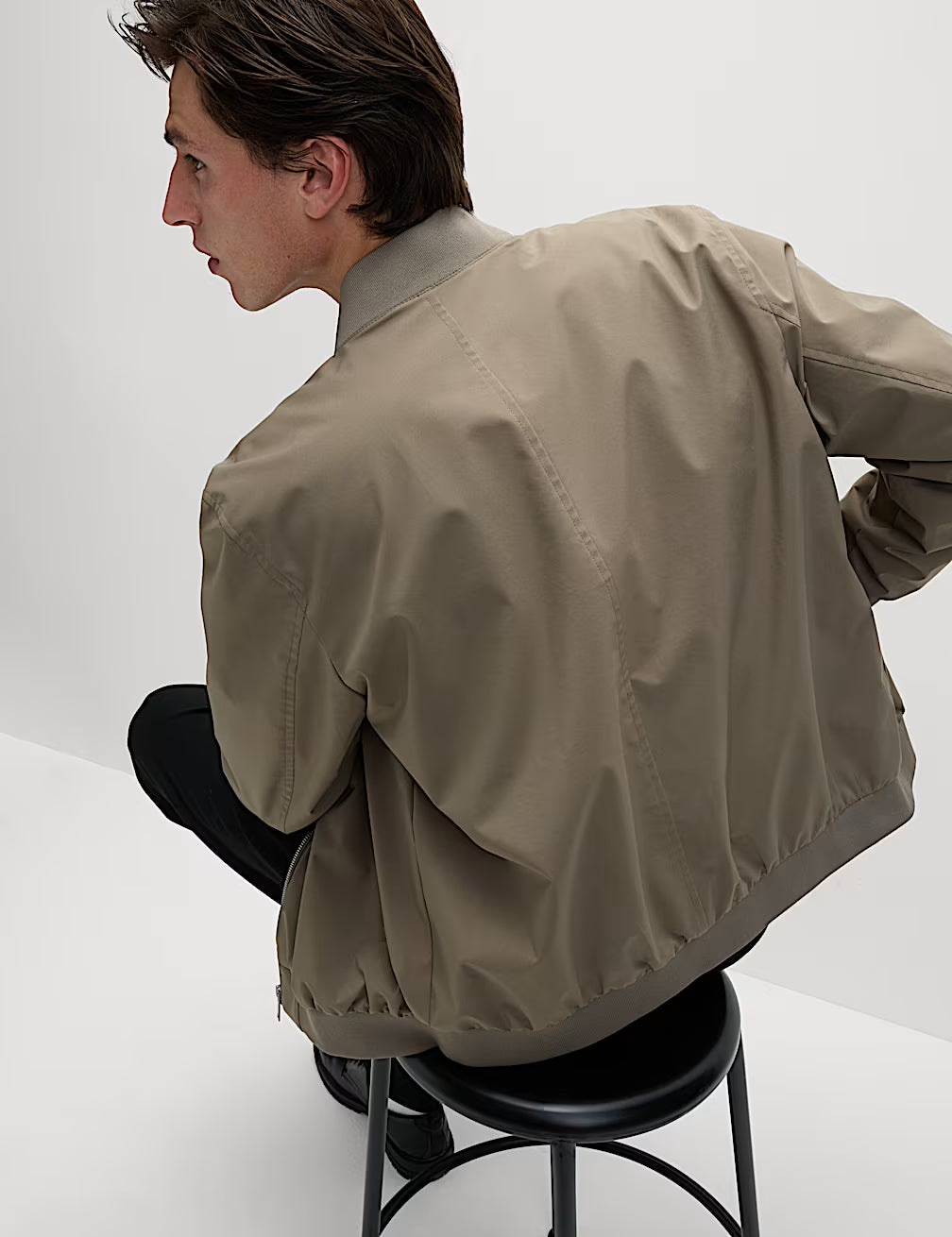 M&S Men L/S Bomber Jacket T16/5046M (Brown)