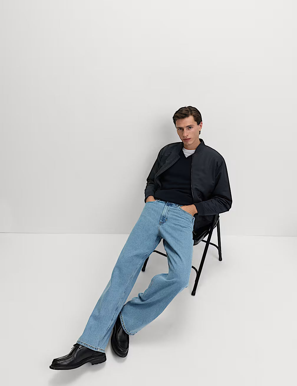 M&S Men L/S Parachute Jacket T16/5054M (Dark Navy)