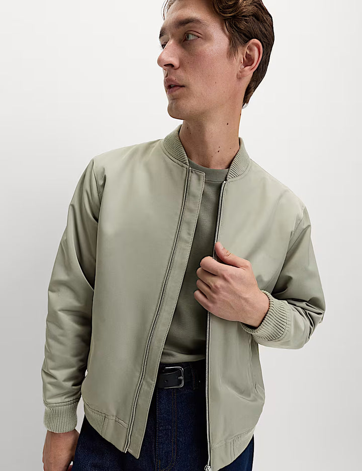 M&S Men L/S Parachute Jacket T16/5054M (Light Green)