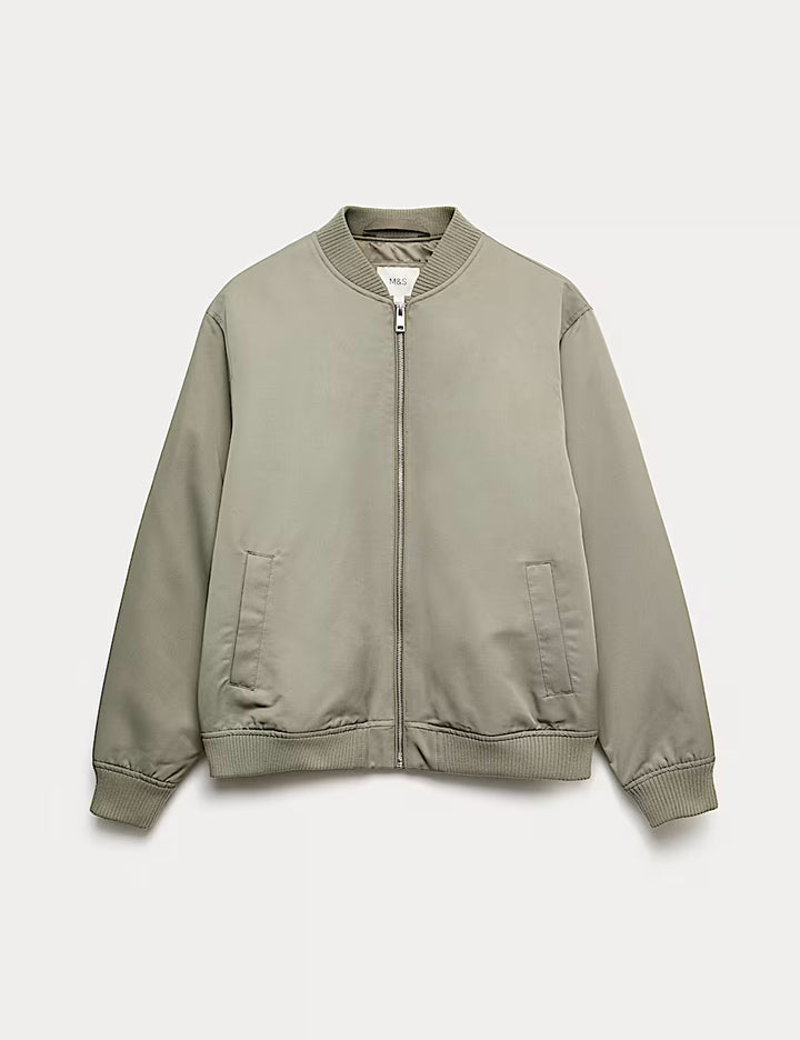 M&S Men L/S Parachute Jacket T16/5054M (Light Green)