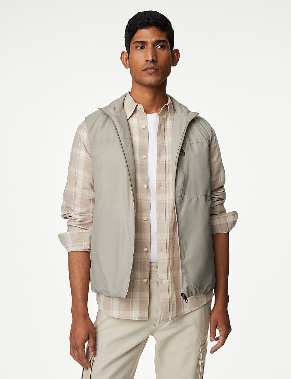 M&S Mens S/L Parachute Gillet T16/6823M