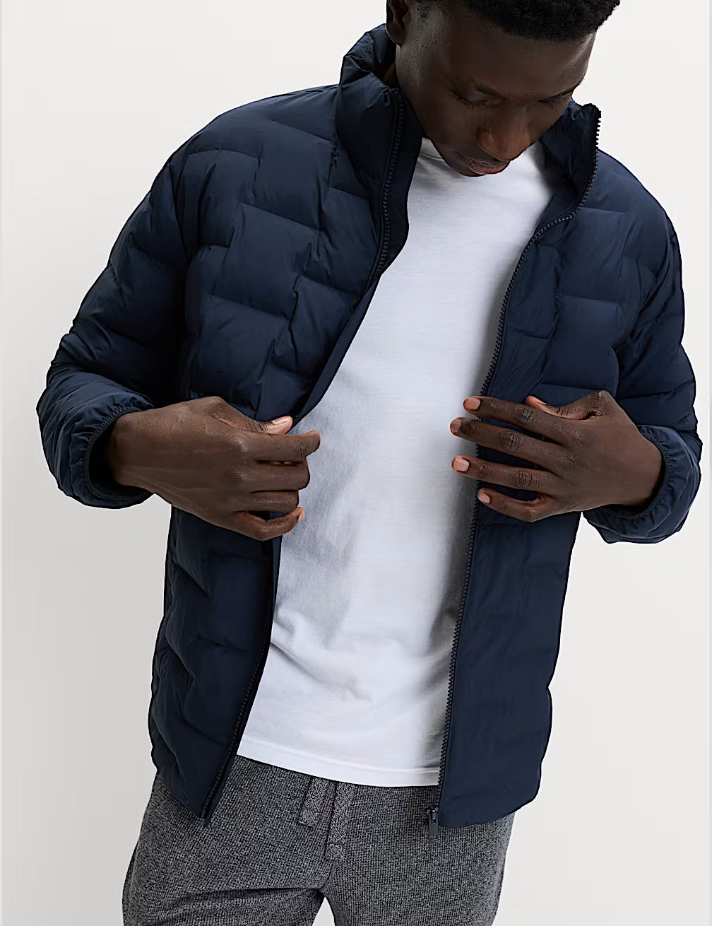 M&S Men L/S Puffer Jacket T16/6832M (Navy)