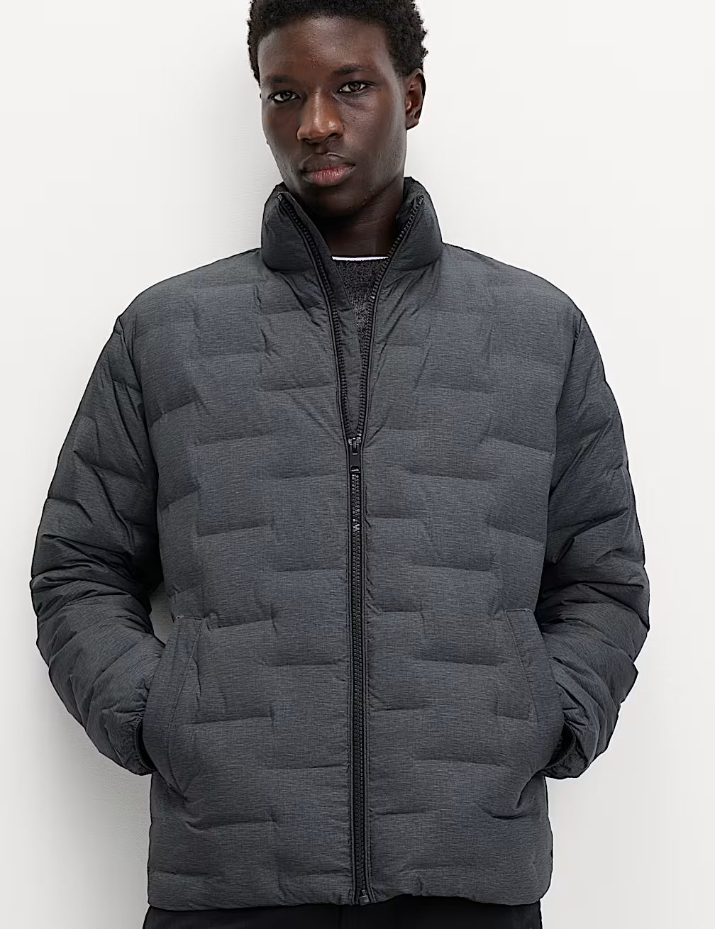 M&S Men L/S Puffer Jacket T16/6832M (Grey)