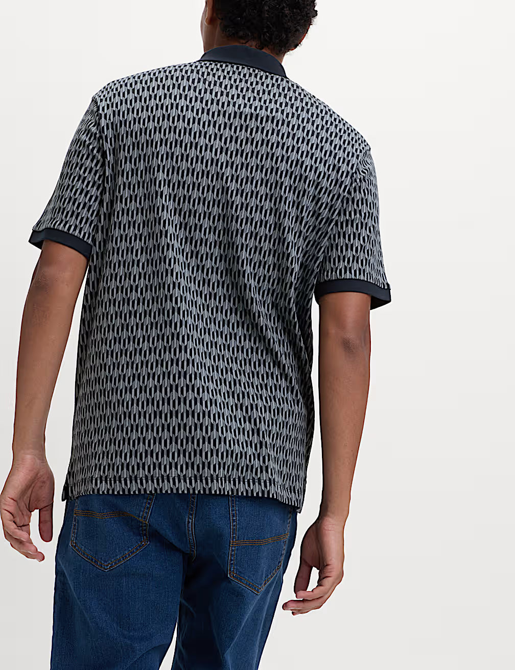 M&S Men S/S Textured Polo T28/2287M