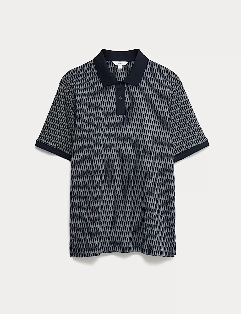 M&S Men S/S Textured Polo T28/2287M