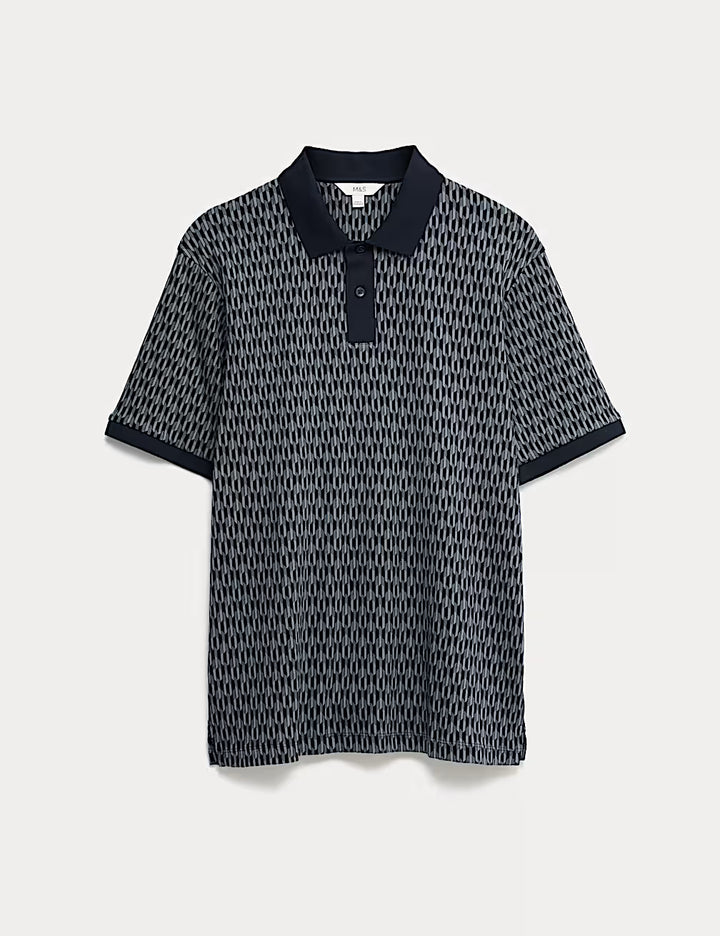 M&S Men S/S Textured Polo T28/2287M