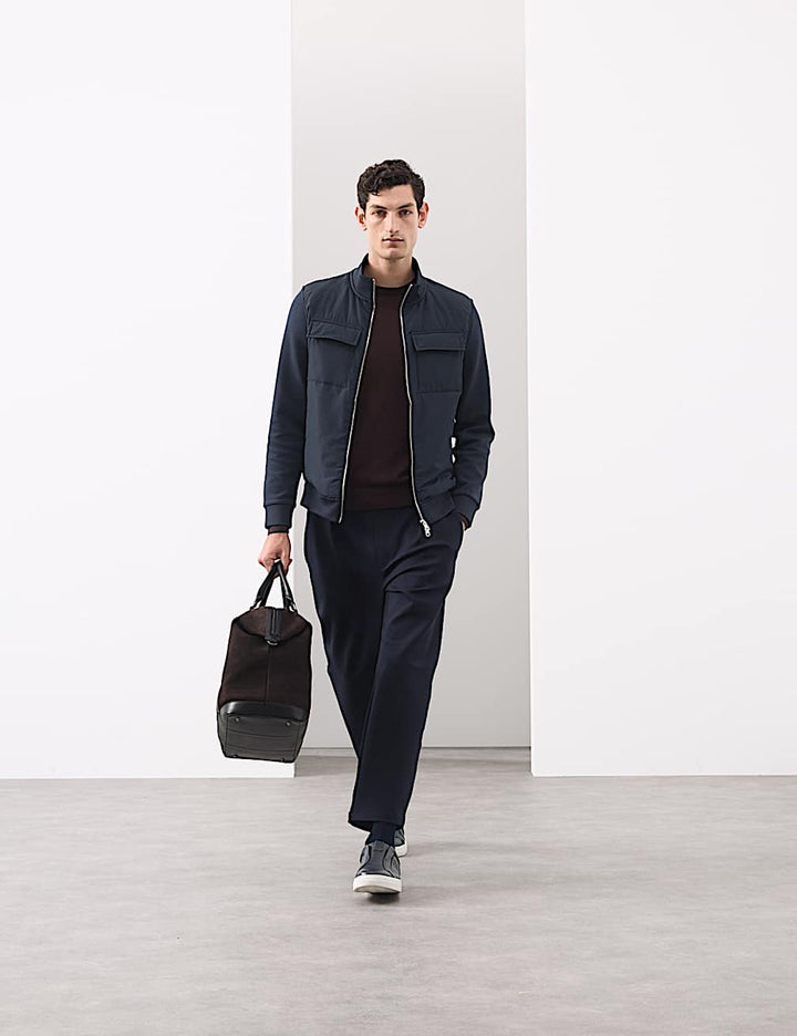 M&S Men L/S Knitted Jacket T28/4176 (Dark Navy)