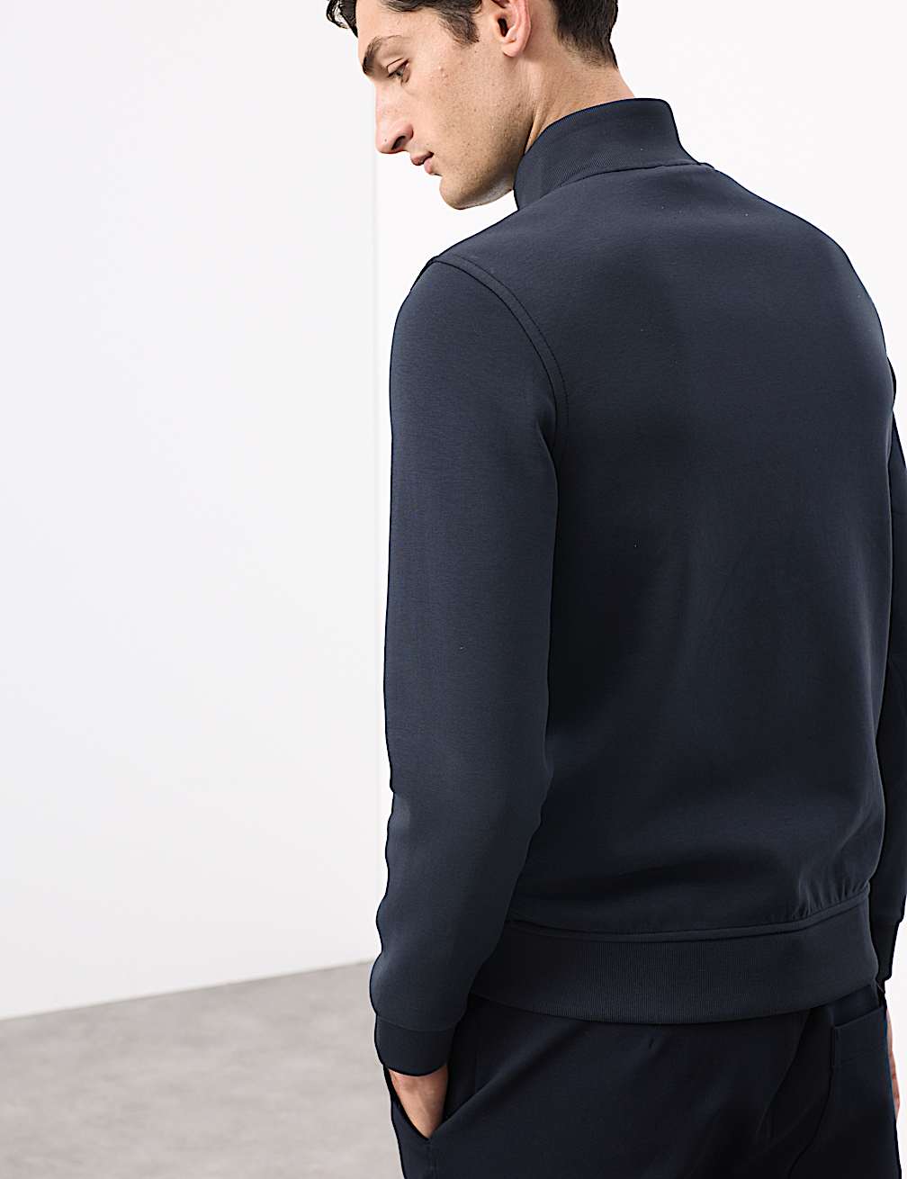 M&S Men L/S Knitted Jacket T28/4176 (Dark Navy)