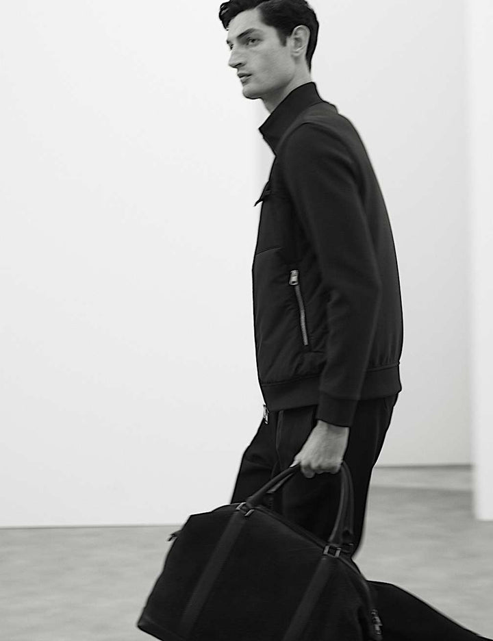 M&S Men L/S Knitted Jacket T28/4176 (Dark Navy)