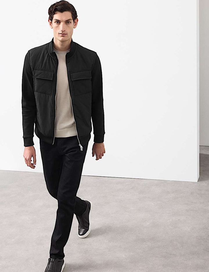 M&S Men L/S Knitted Jacket T28/4176 (Black)