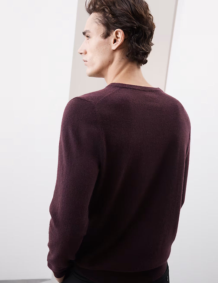 M&S Men L/S Pure Cashmere V-N Jersey T30/4102A