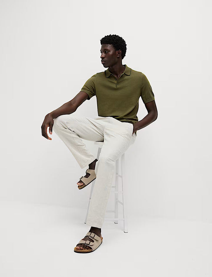 M&S Men S/S Cotton Rich Polo T30/4293