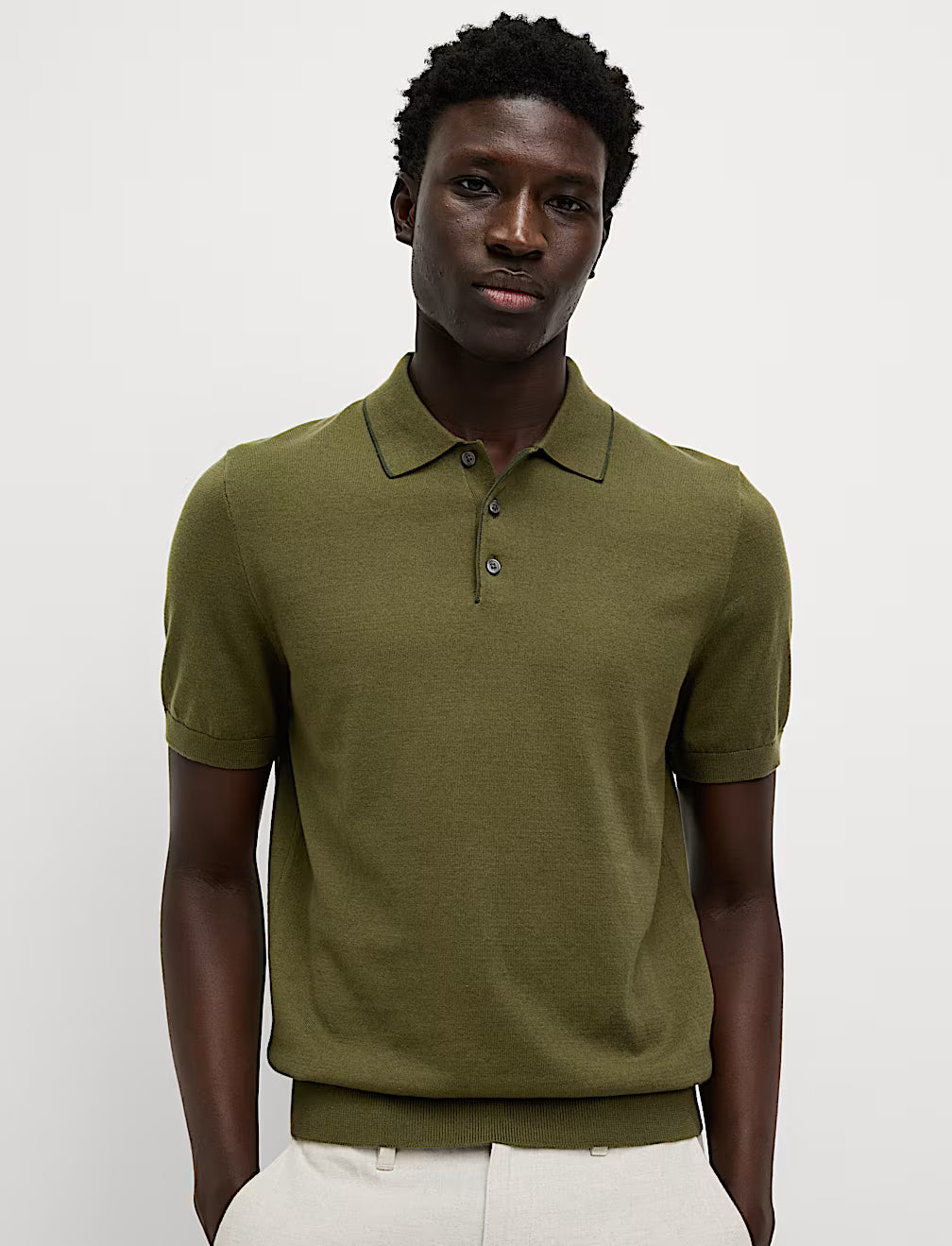 M&S Men S/S Cotton Rich Polo T30/4293