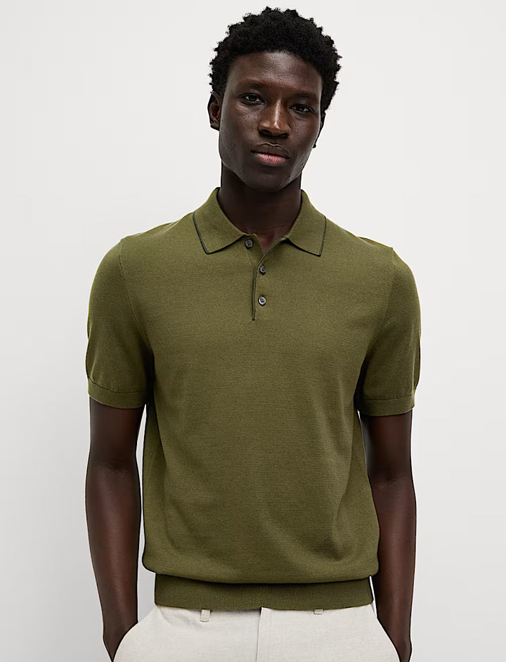 M&S Men S/S Cotton Rich Polo T30/4293
