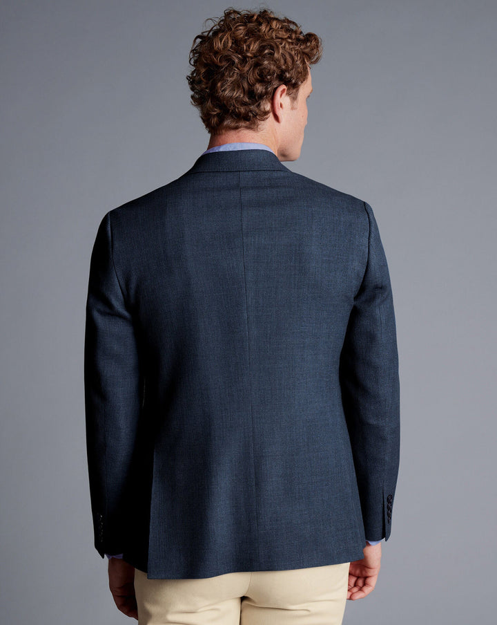 Indigo Blue Slim Fit Proper Blazer Jacket