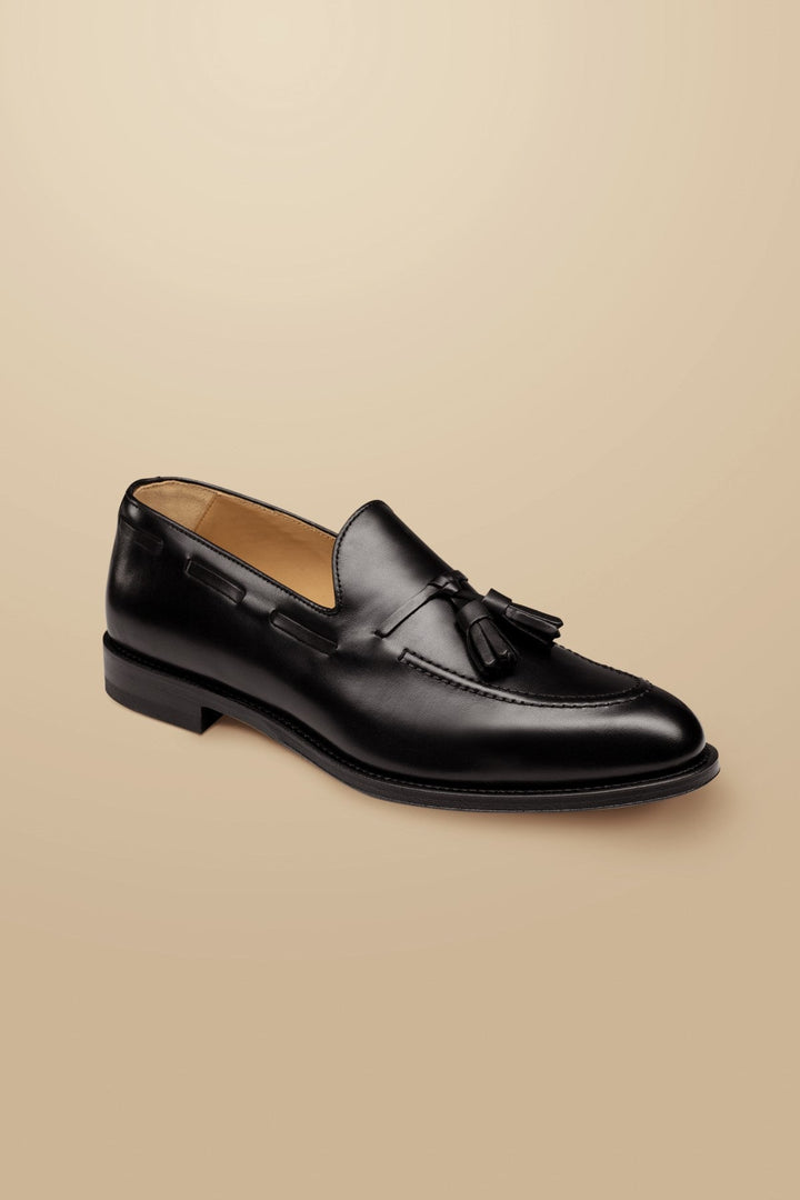 Black Leather Tassel Loafer