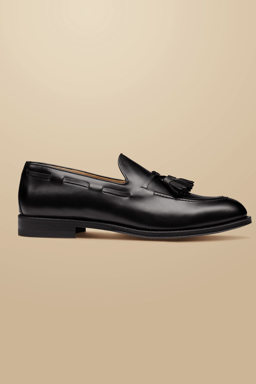 Black Leather Tassel Loafer