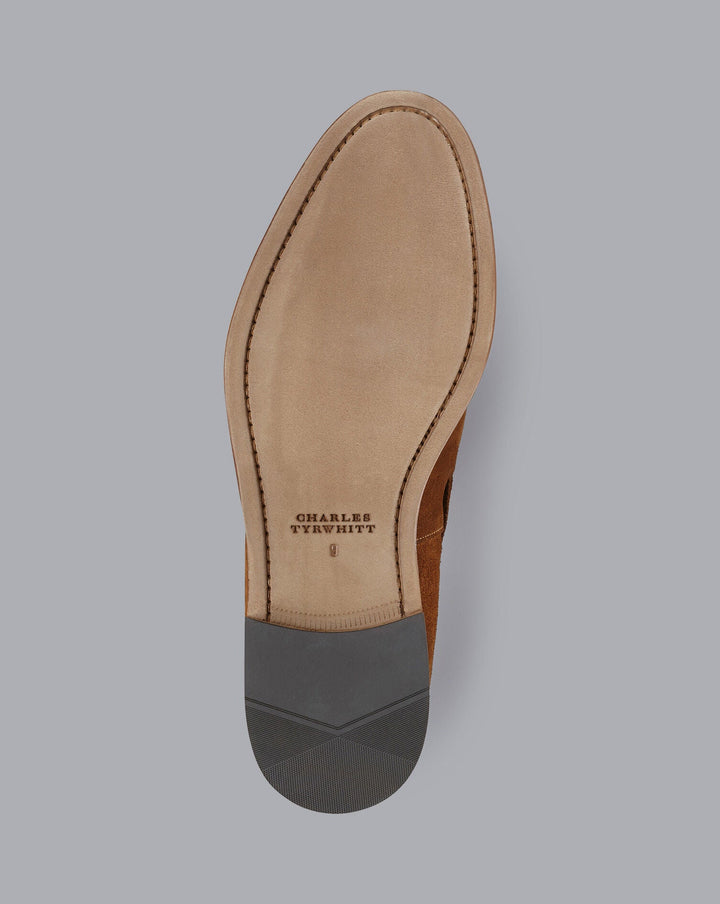 Chestnut Brown Suede Tassel Loafer