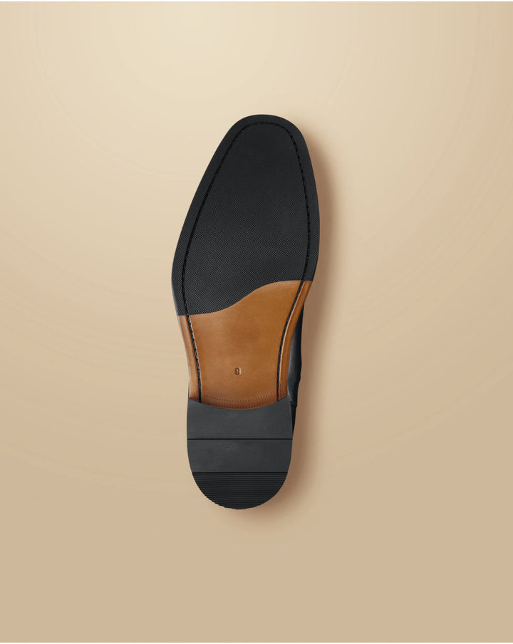 Black Leather Chelsea Boot