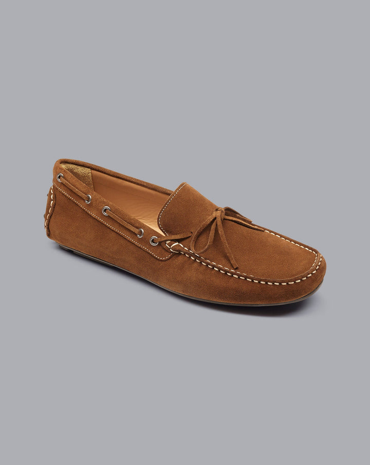 Charles Tyrwhitt Tobacco Brown Suede Driving Loafer