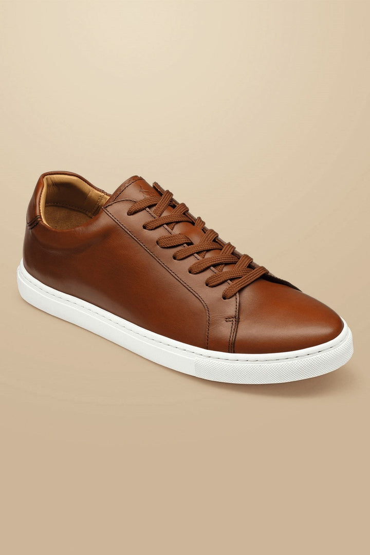 Dark Tan Leather Trainer