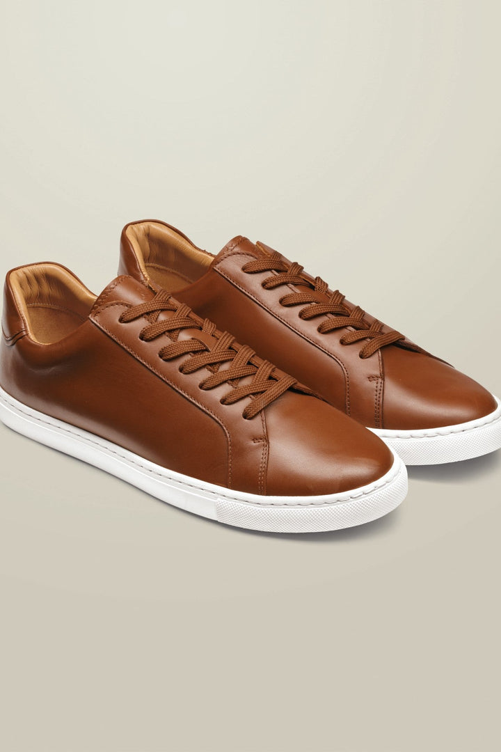 Dark Tan Leather Trainer