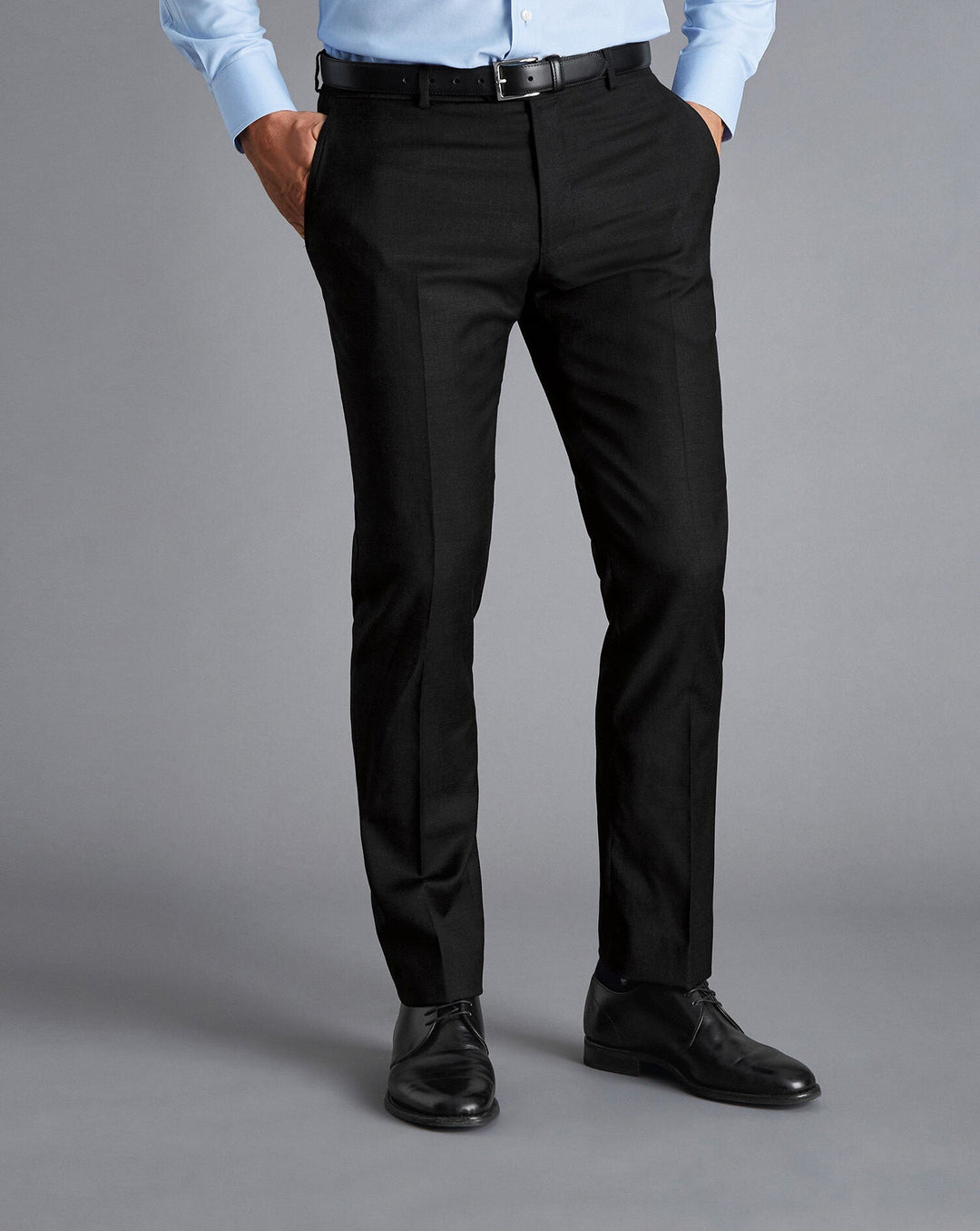 Charles Tyrwhitt Black Slim Fit Natural Stretch Twill Suit Trouser