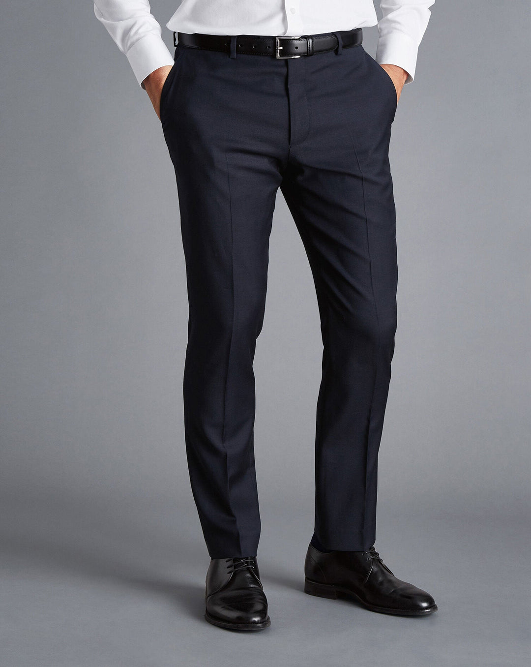 Charles Tyrwhitt Navy Slim Fit Natural Stretch Twill Suit Trouser