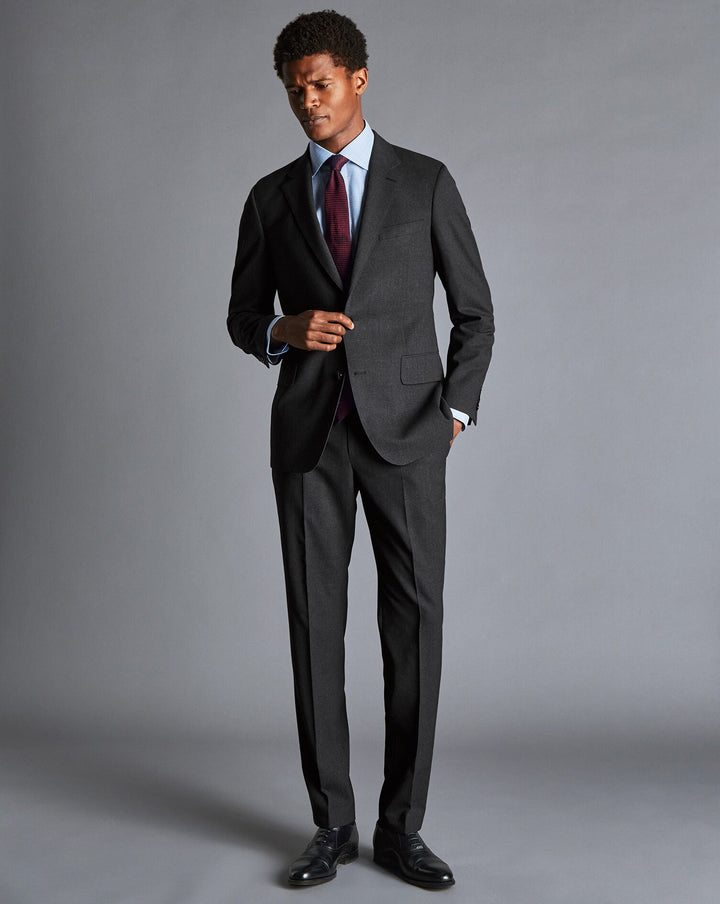 Charles Tyrwhitt Charcoal Grey Slim Fit Ultimate Performance Suit Jacket