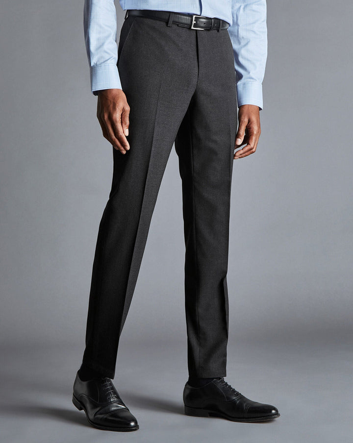 Charles Tyrwhitt Charcoal Grey Slim Fit Ultimate Performance Suit Trouser